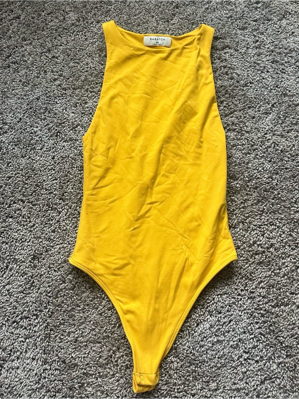 Aritzia Babaton Sleeveless Yellow Bodysuit